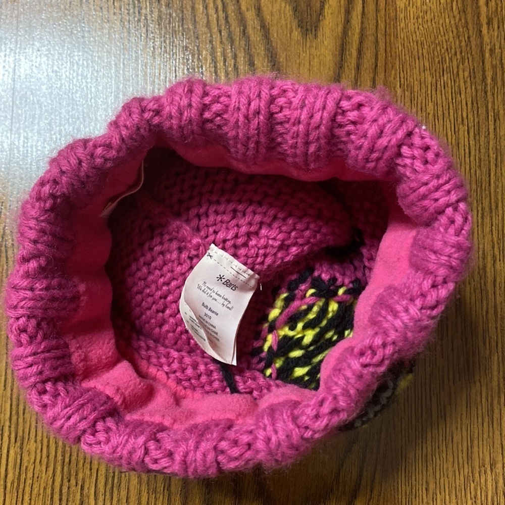 🌷 Barts 🌷 Pink Lightbulb Hand Knitted Bulb Beanie Size 53 - Picture 6 of 9